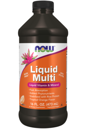 Now Liquid Mutlivitamin & Mineral - Orange Flavour 473ml